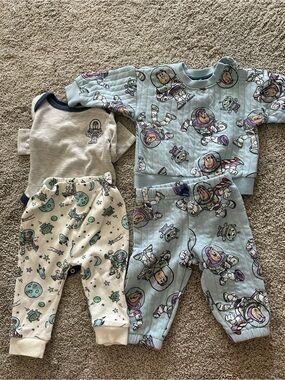 Baby Buzz Lightyear Matching Sets- Blue Space Print